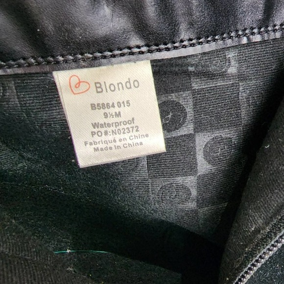 Blondo Rana Black Suede Waterproof Heeled Boots with side zip. Sturdy tread NWOT - Picture 12 of 12